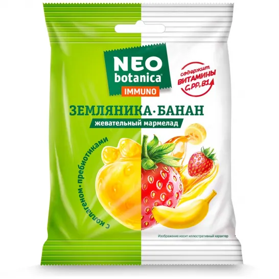 Мармелад Neo botanica Immuno земляника банан 75 гр. Рот Фронт